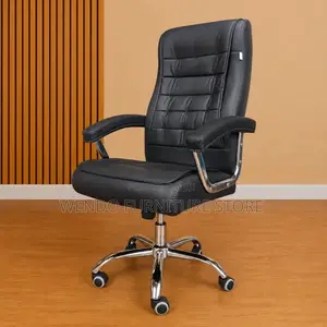 Office Chair; Black Leather Reclining Office Chairs With High Height