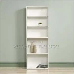 Storage Unit; Home Office Open Bookshelf With White Finish