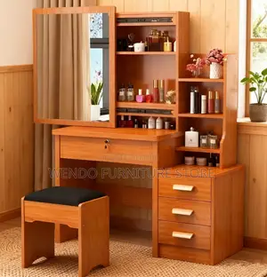 Dressers; Dressing Brown Elegant Dressing Table Set