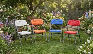 Office Chairs; Plastic Armless B44s Garden Chairs