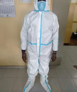 Disposable Protection Coverall Suit With Hood & Shoe Covers
