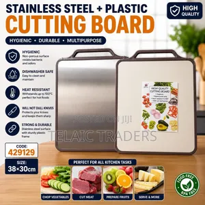 Stainless Steel + Plastic Cutting Board