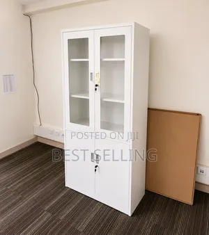 Modern Half Glass Office Cabinet