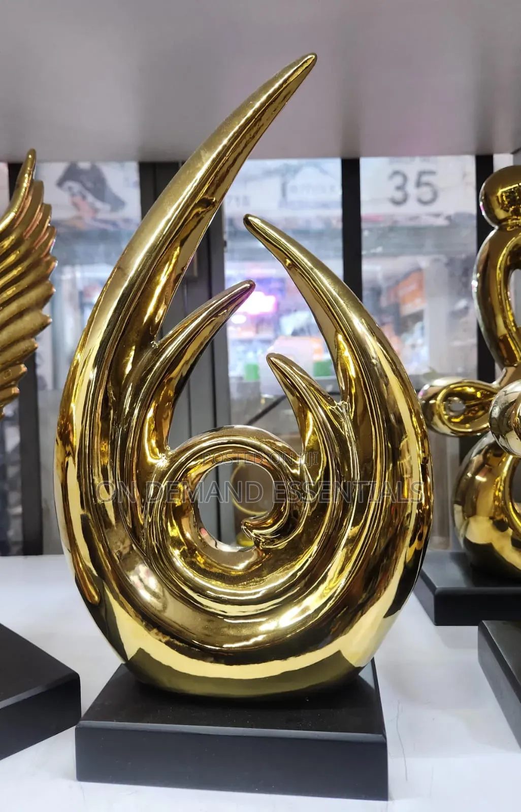 Big Size Ceramic Modern Abstract Art Statue Decor Sculpture Figurine