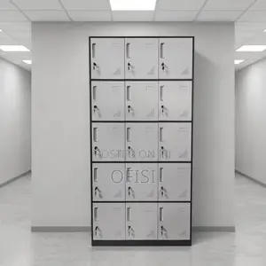 Office Cabinet; 15-Locker Industrial Storage Cabinet