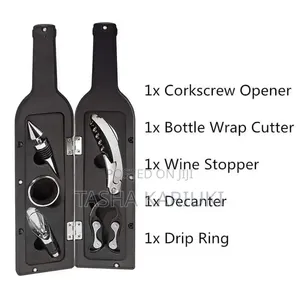 5pcs Bottle Shaped Wine Opener Gift Wine Bottle Corkscrew Set