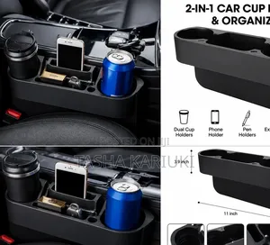 2-in-1 Car Seat Gap Cup Holder Organizer –