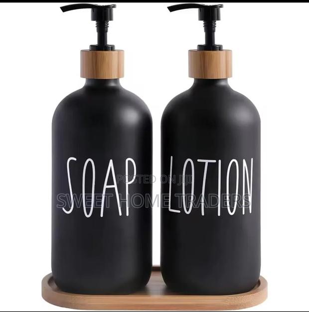 Soap and Lotion Dispenser Set With Stand - thumbnail 2