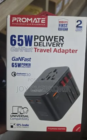 Promate TripMate-GaN65 Travel Adapter