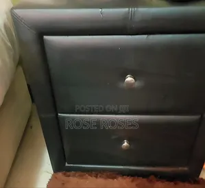 Pair Leather Bed Side Tables