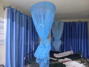 Soft Plain Blue Curtains for Hospital Windows