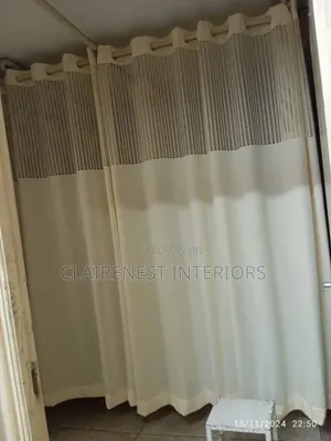 Practical and Elegant Cream and Blue Hospital Curtains