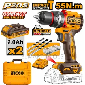 Ingco CIDLI20558 Compact Brushless Cordless Impact Drill 55Nm