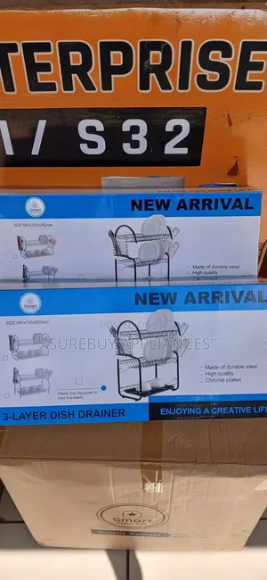 3 Tier Dish Rack With Drainer