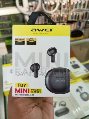The Awei T87 Mini True Wireless Stereo (TWS) Bluetooth Earbuds.