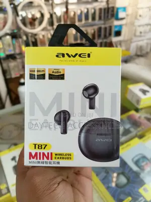 AWEI T87 Bluetooth 5.3 Mini Wireless Earbuds IN BLACK