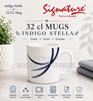 Set of 6pc Indigo Stella Signature Cups