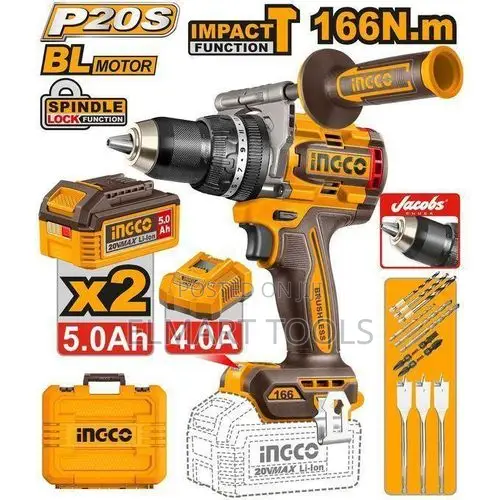 Ingco CIDLI201668 Brushless Cordless Impact Drill 166Nm