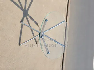Modern Round Glass Coffee Table Transparent With Chrome Legs