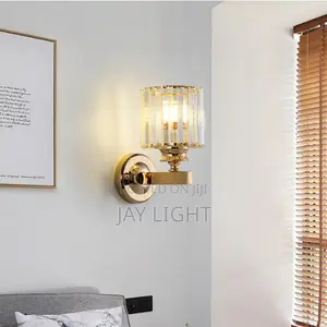 Indoor Lampen Wall Sconce Golden Crystal Led Wall Light for Hotel Home