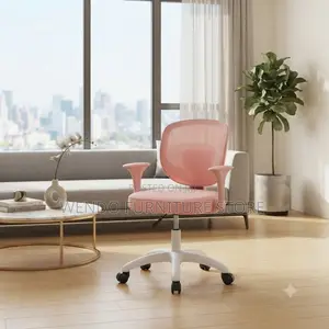 Office Chairs; Mid Back Pink Clerical Home Office Chair