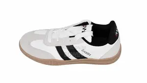 Unisex White Black Samba Style Casual Sneakers – Comfortable Fashion