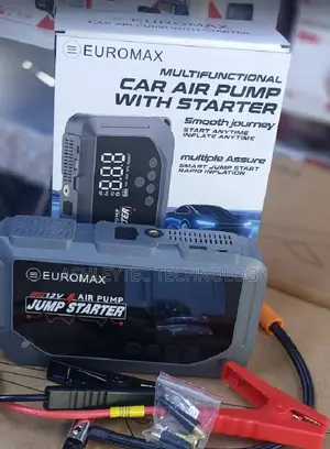 BRAND NEW Euromax Multifunctional Car Air Pump Jump Starter Kit