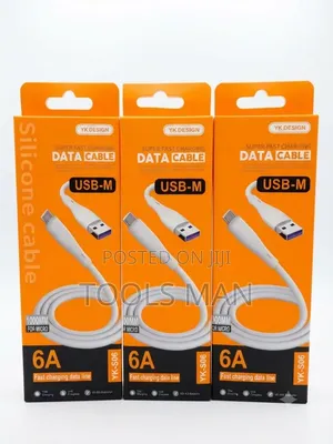 Type-C USB Fast Charging Cable 6A 120W 1M YK Design YK-S06 Silicone