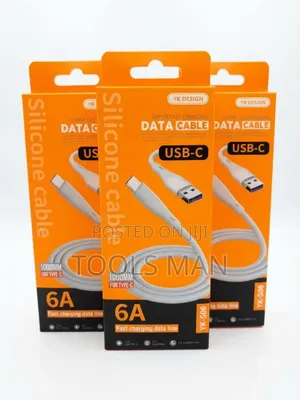 YK Design 6A USB-C Fast Charging Silicone Cable YK-S06.