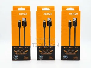 USB Type-C Fast Charger Cable AKAYA AK-C77 6A Sync Lead Data Cable
