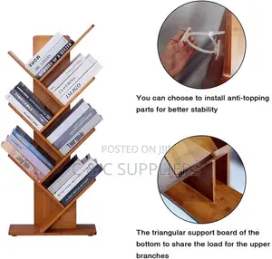 Home Office Wooden Tree Bookcase