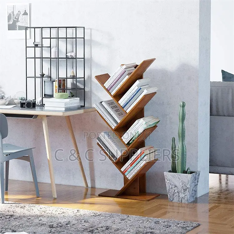 Home Office Wooden Tree Bookcase