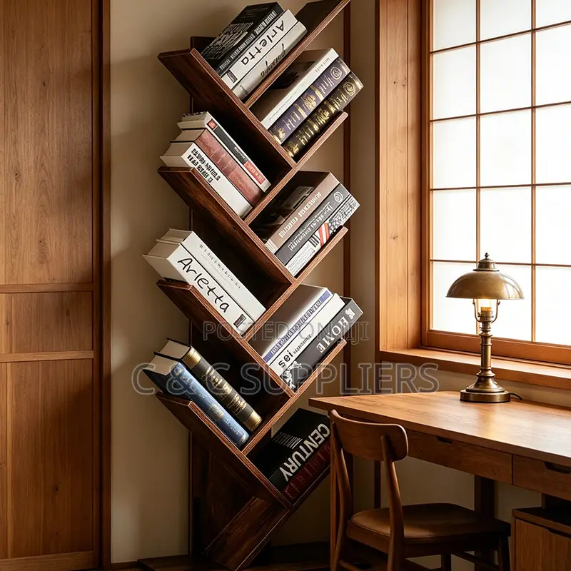 Home Office Wooden Tree Bookcase