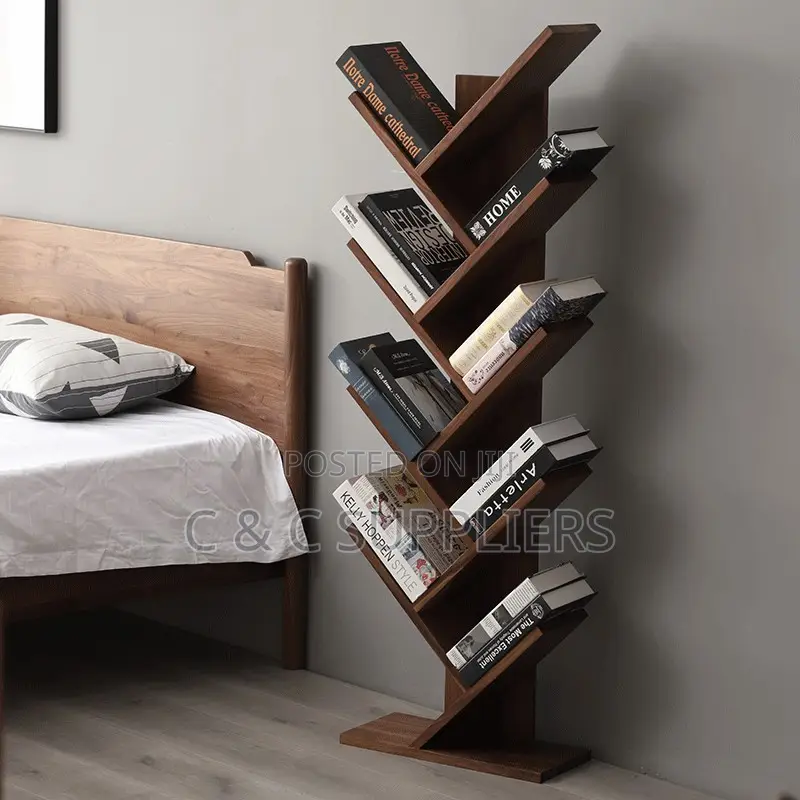 Home Office Wooden Tree Bookcase