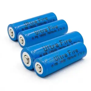 18650 Rechargeable Battery 3.7V UltraFire 7800mAh Li-Ion Cells.- 4 PCS