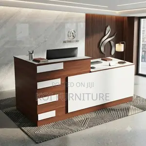 Reception Desk; 1.8 Meters Visual White Office Reception Desk