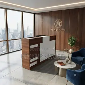 Reception Desk; 1.8 Meters Visual White Office Reception Desk