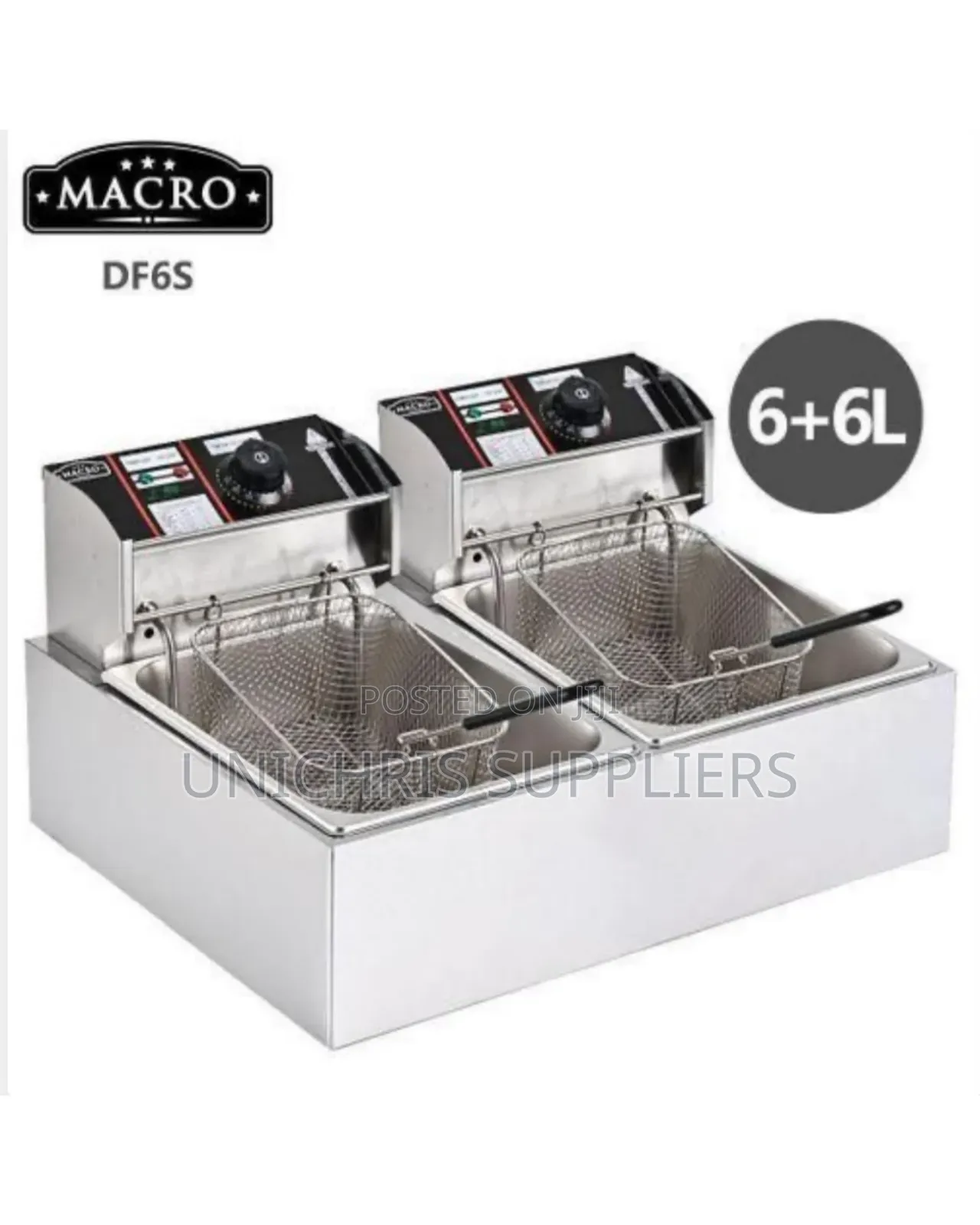 Macro Double Deep Fryer 12ltrs