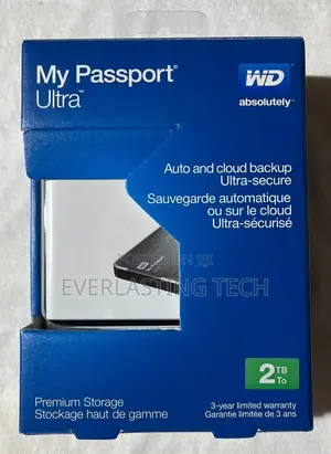 WD 2TB Black My Passport Ultra Portable External Hard Drive