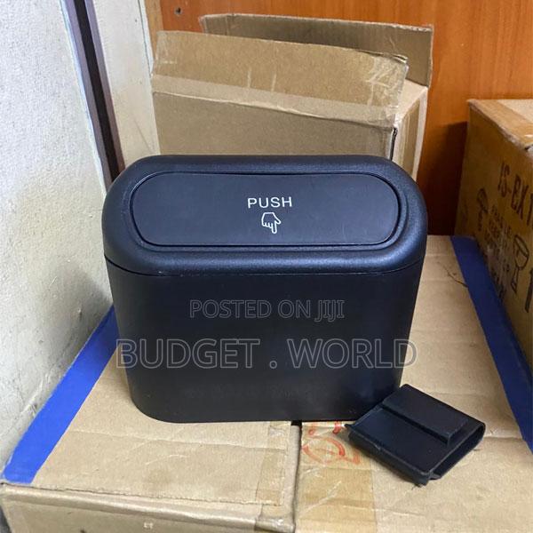 Car Cup Holder Trash Bin With Push Lid and Leakproof Design - thumbnail 2