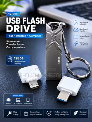 GUEETON 128gb Metal OTG USB Flash Drive