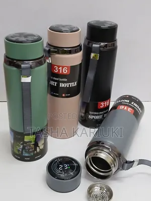 *316 Stainless Steel Thermal Cup With Carrying Strap 800ml