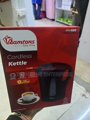 Ramtons RM/609-cordless Electric Kettle 1.7 Litres- Black Red 