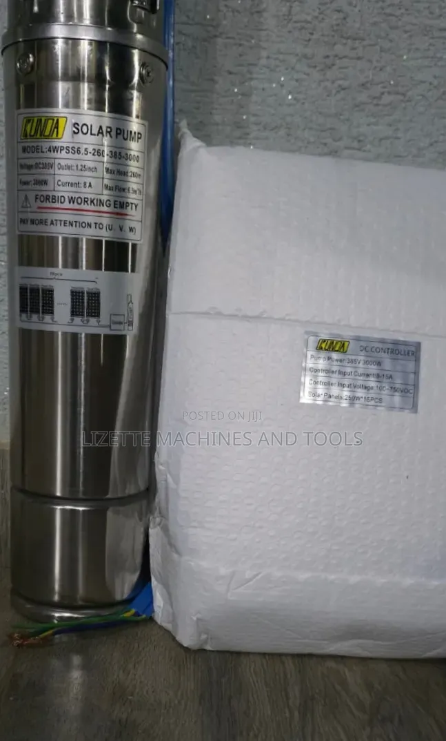 Kunda 260m Head Solar Submersible Pump 3000W With Controller