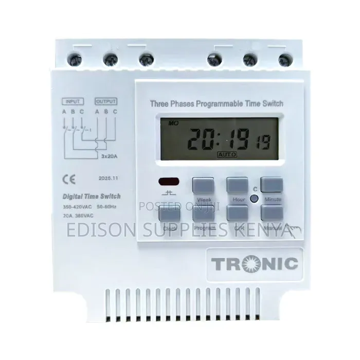 Tronic Digital Timer Switch, Three Phase Digital, Relay Timer Switch