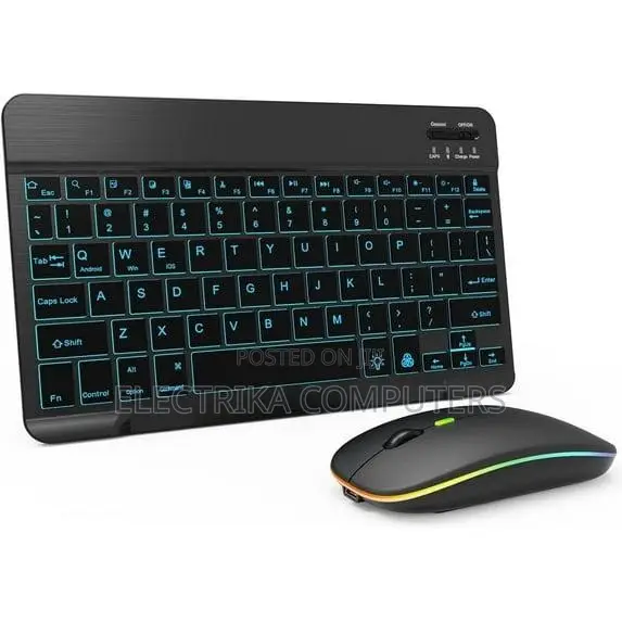 Wireless Mouse + Mini Backlit Keyboard