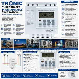 Tronic Digital Timer Switch, Three Phase Digital, Relay Timer Switch