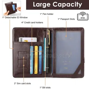 PU Leather Passport Holder With Multi-Card Slots