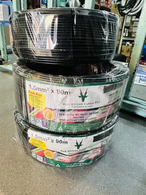 East Africa Cable 1.5mm Single Black 90m Durable PVC Insulated Cable