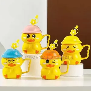 Yellow Ceramic Duck Cup